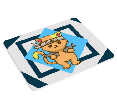 Cute cat warrior anime podloga za miško - TenStickers