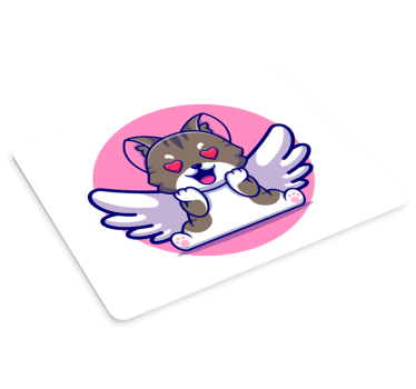 Cute flying cat anime podloga za miško - TenStickers