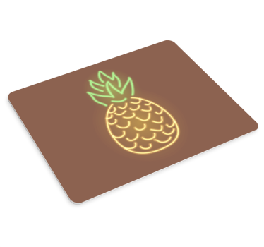 Neon pineapple graphic originalna podloga za miško - TenStickers