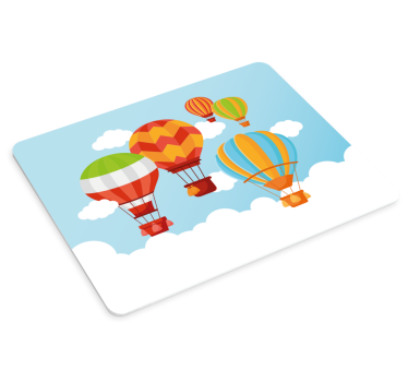 Pisani baloni, ki letijo na nebu, originalna podloga za miško - TenStickers