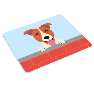 Playful dog peeking originalna podloga za miško - TenStickers