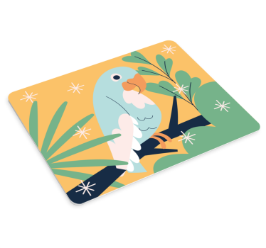 Colorful parrot illustration originalna podloga za miško - TenStickers