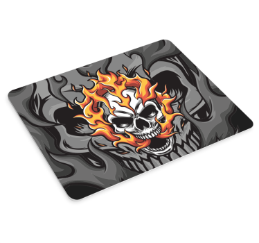 Flaming skull image originalna podloga za miško - TenStickers