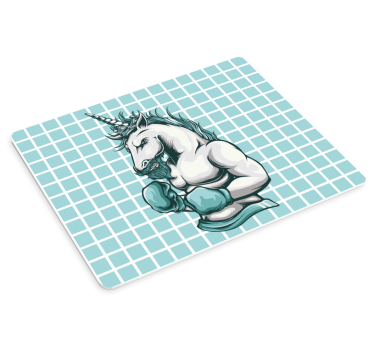 Unicorn boxer illustration originalna podloga za miško - TenStickers