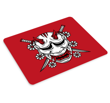 Menacing oni mask anime podloga za miško - TenStickers