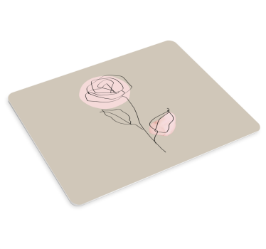 Minimalist floral outline originalna podloga za miško - TenStickers