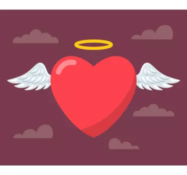 Heart with wings originalna podloga za miško - TenStickers