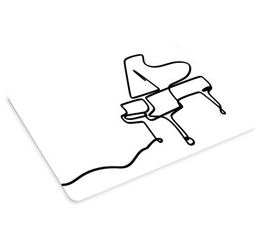 Stylized grand piano originalna podloga za miško - TenStickers