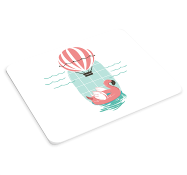 Playful flamingo float originalna podloga za miško - TenStickers