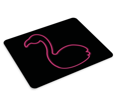 Neon flamingo silhouette originalna podloga za miško - TenStickers