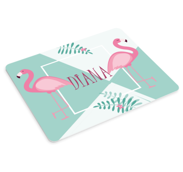 Luštni flamingi z listi po meri - TenStickers