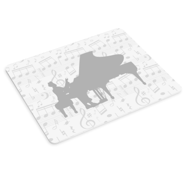 Piano music silhouette originalna podloga za miško - TenStickers