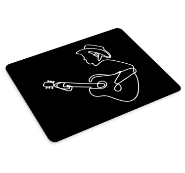 Glasbenik z gitarko na originalni podlagi za miško - TenStickers