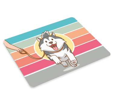 Happy dog walking originalna podloga za miško - TenStickers