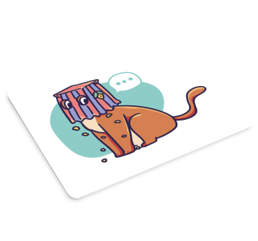 Funny cat illustration originalna podloga za miško - TenStickers