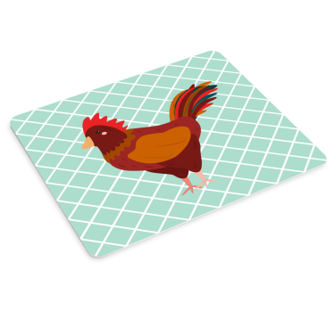 Ilustracija petelina originalna podloga za miško - TenStickers