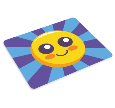 Happy sunshine face anime podloga za miško - TenStickers