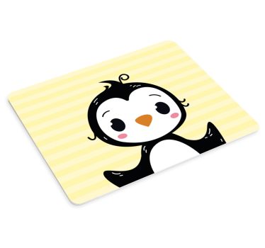 Cheerful penguin character anime podloga za miško - TenStickers