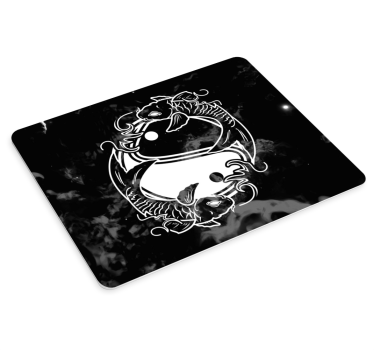 Yin yang fish art originalna podloga za miško - TenStickers