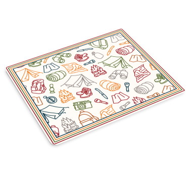 Camping gear motif originalna podloga za miško - TenStickers
