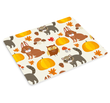 Cute autumn animals originalna podloga za miško - TenStickers