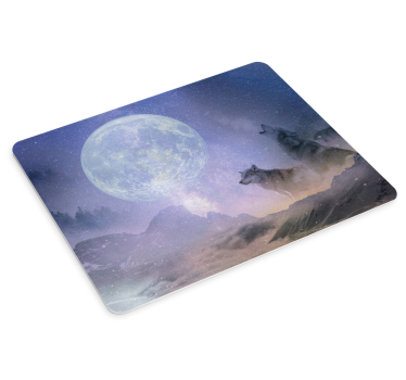 Wolves howling moon originalna podloga za miško - TenStickers