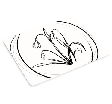 Elegant floral sketch originalna podloga za miško - TenStickers