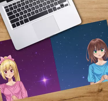 Anime characters with stars anime podloga za miško - TenStickers