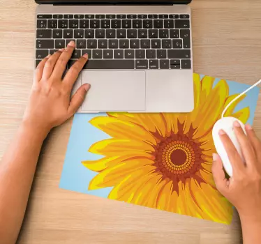Bright sunflower motif originalna podloga za miško - TenStickers