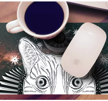 Celestial cat illustration originalna podloga za miško - TenStickers