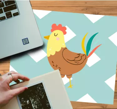 Charming hen illustration originalna podloga za miško - TenStickers