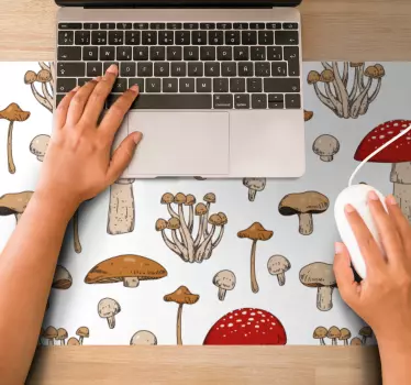 Charming mushroom pattern originalna podloga za miško - TenStickers