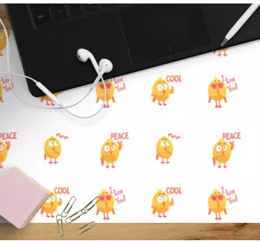 Cheerful cartoon birds originalna podloga za miško - TenStickers