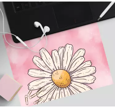 Cheerful daisy floral originalna podloga za miško - TenStickers