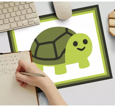 Cheerful turtle character anime podloga za miško - TenStickers
