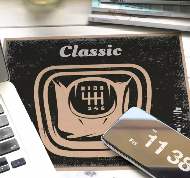 Classic gear shift originalna podloga za miško - TenStickers