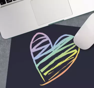 Colorful heart shape originalna podloga za miško - TenStickers