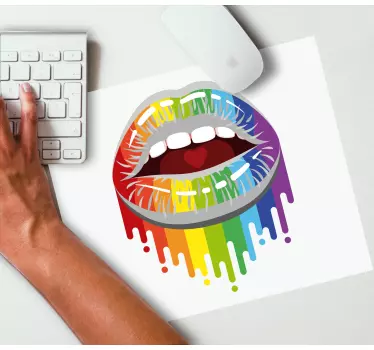 Colorful lip drip originalna podloga za miško - TenStickers
