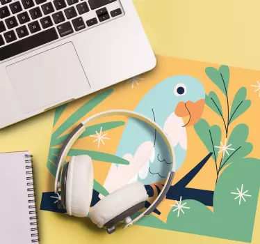 Colorful parrot illustration originalna podloga za miško - TenStickers