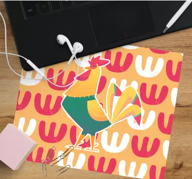 Colorful rooster pattern originalna podloga za miško - TenStickers