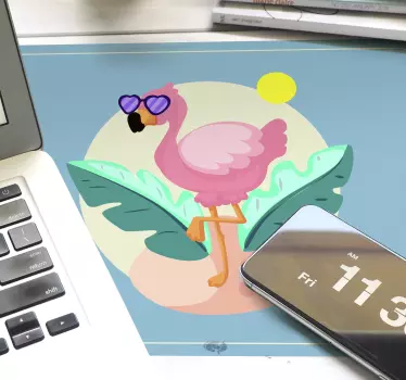 Cool flamingo sunshine originalna podloga za miško - TenStickers