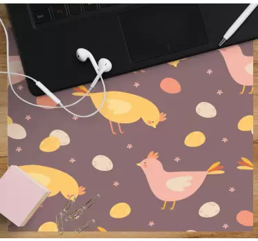 Cute chickens and eggs originalna podloga za miško - TenStickers