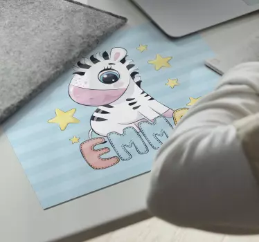 Cute zebra illustration originalna podloga za miško - TenStickers