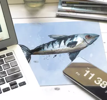 Detailed fish illustration originalna podloga za miško - TenStickers