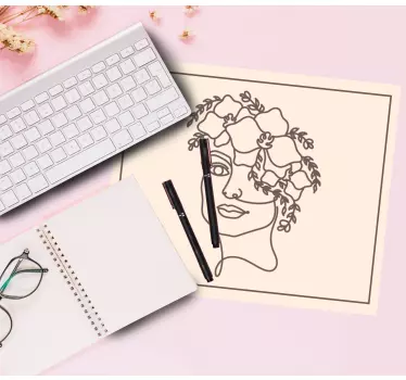 Elegant floral portrait originalna podloga za miško - TenStickers