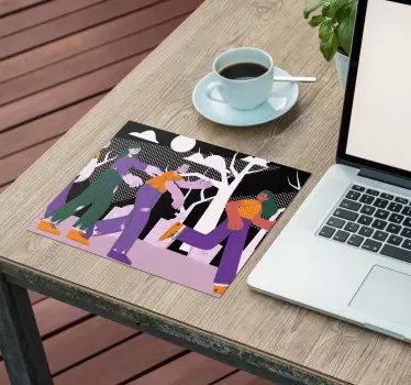 Eleganten skupinski sprehod originalna podloga za miško - TenStickers