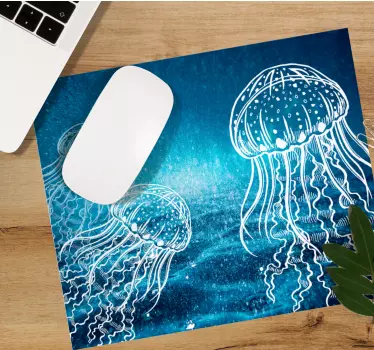 Ethereal jellyfish scene originalna podloga za miško - TenStickers