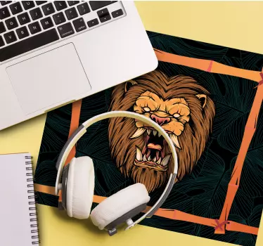 Fierce lion portrait originalna podloga za miško - TenStickers