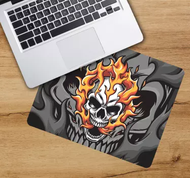 Flaming skull image originalna podloga za miško - TenStickers