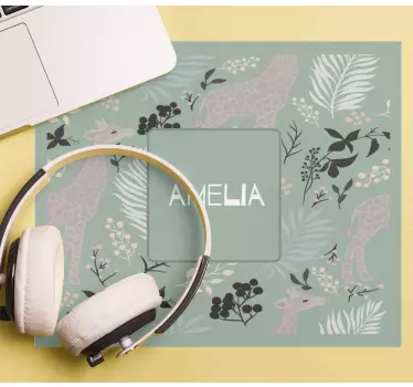 Floral animal pattern originalna podloga za miško - TenStickers